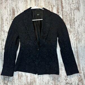 Philippe Adec Paris P.A. Jacquard Black Blazer Jacket Size 2
